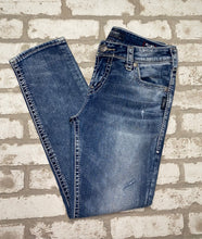 Load image into Gallery viewer, Silver Boyfriend Jeans- (Size 27")
